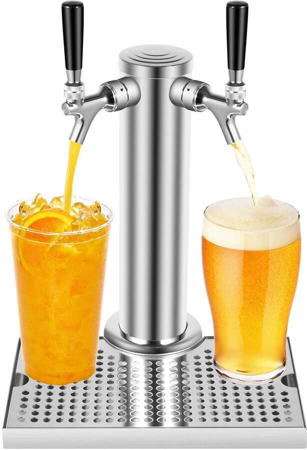 Dubbele RVS Bier Tap met Afneembare Druppelbak