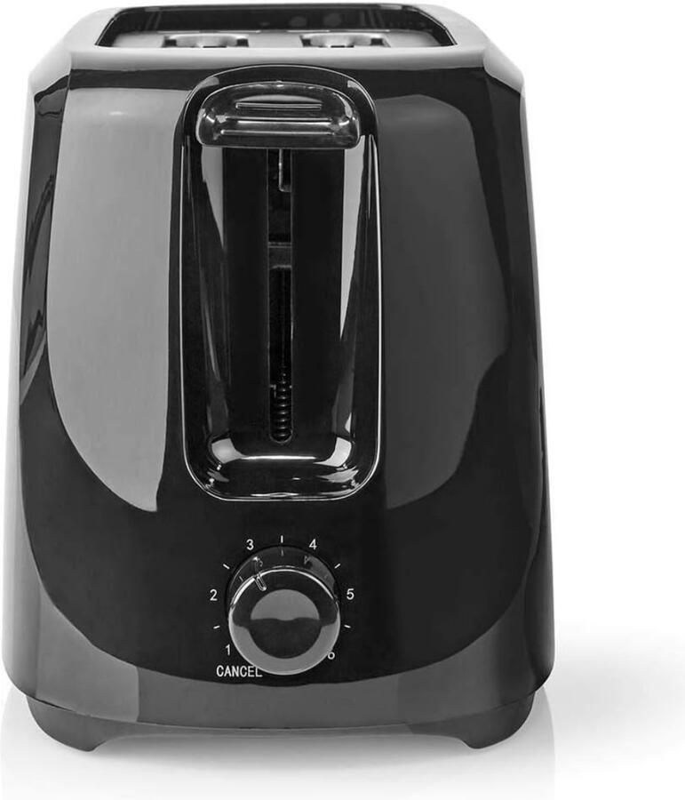 DVDSS Broodrooster Met 6 verschillende bruiningsniveaus Compacte ontwerp 35D x 26B x 17H centimeter Zwart