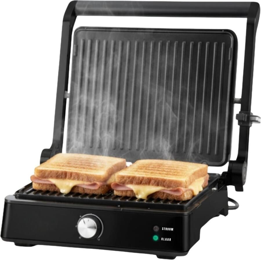 Dyna Contactgrill met uitneembare platen Contactgrill Multi grill Zwart ‎34cm x 32cm x 15cm