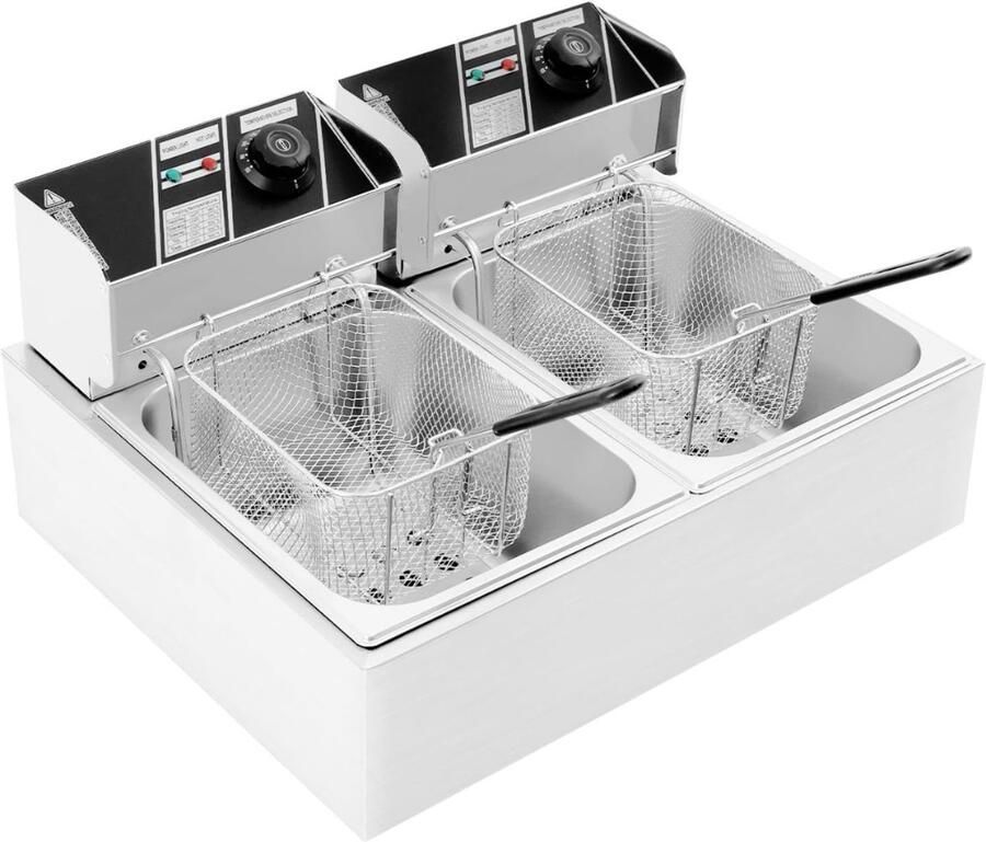 SVN Frituurpan dubbel Frituurpan Zilver ‎‎55cmx 44cm x 30 cm; 8 4 kg