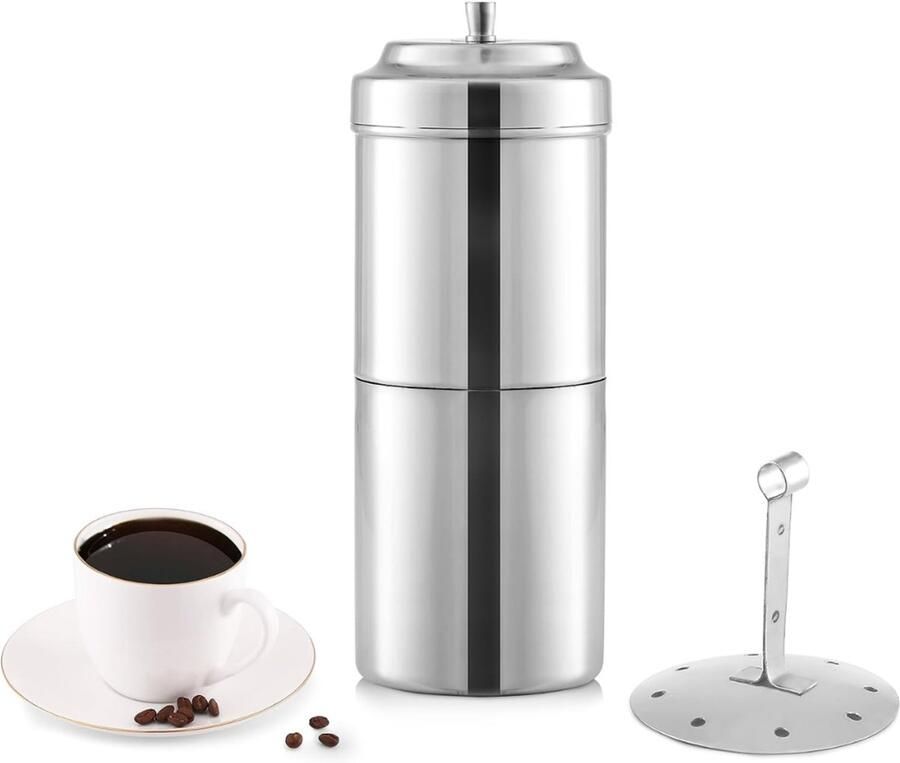 DYVNS Koffiezetapparaat Filterkoffie Koffiemachine Handmatig RVS 207 ml