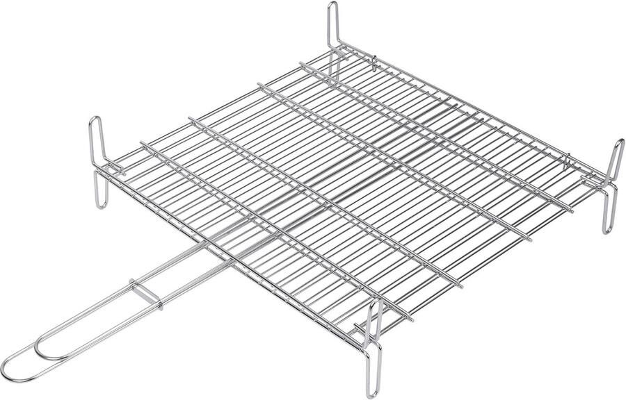 02686 50 x 50 cm 18 8 dubbel RVS grillrek zilver