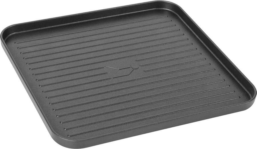 0708029N Devil Plancha Ribbed grillplaat voor gasfornuizen Devil met patroon geribbeld anti-aanbakoppervlak 25 5 x 24 4 x 2 cm en gewicht 620 g