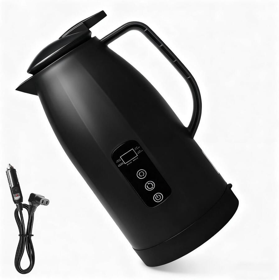 1 2 liter auto waterkoker: 12v 24v waterkoker voor auto draagbare elektrische roestvrijstalen reiswaterkoker met 12 24 volt sigarettenaansteker reiswaterkoker voor camping reizen