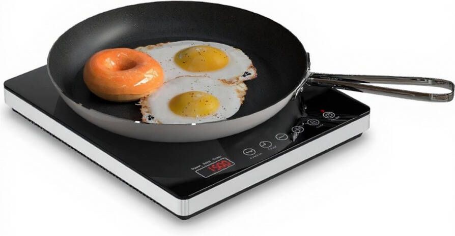 1 inductiekookplaat-2000 W krachtig – draagbare inductiekookplaat met touchbediening-geschikt als extra kookplaat op het aanrecht-voor studenten en kleine huishoudens