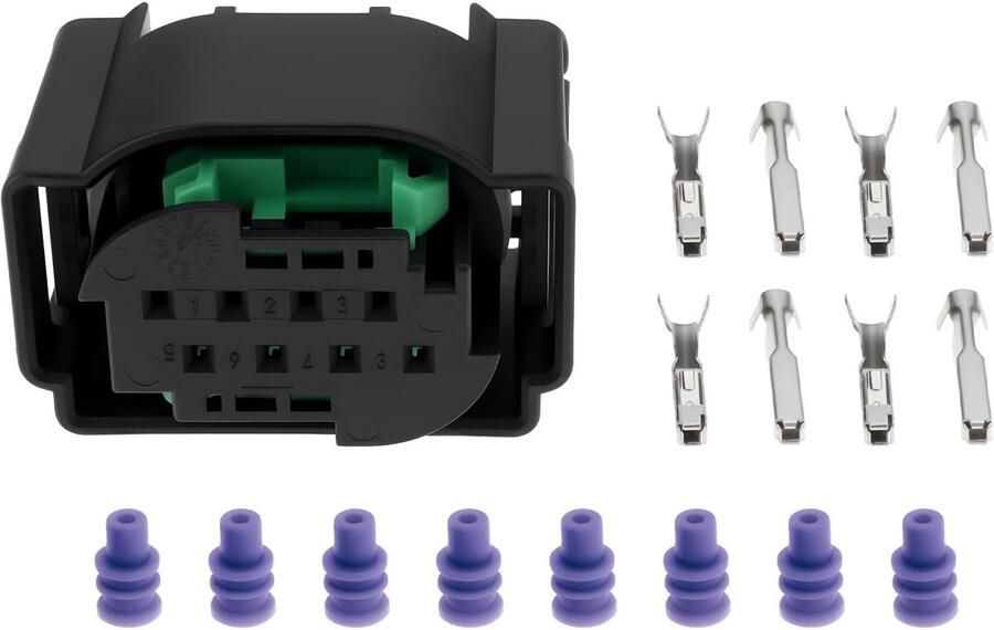 1 Set 8 Pin Radar Sensor Connector met terminal rubber plug 4F0972708 Compatibel met VW