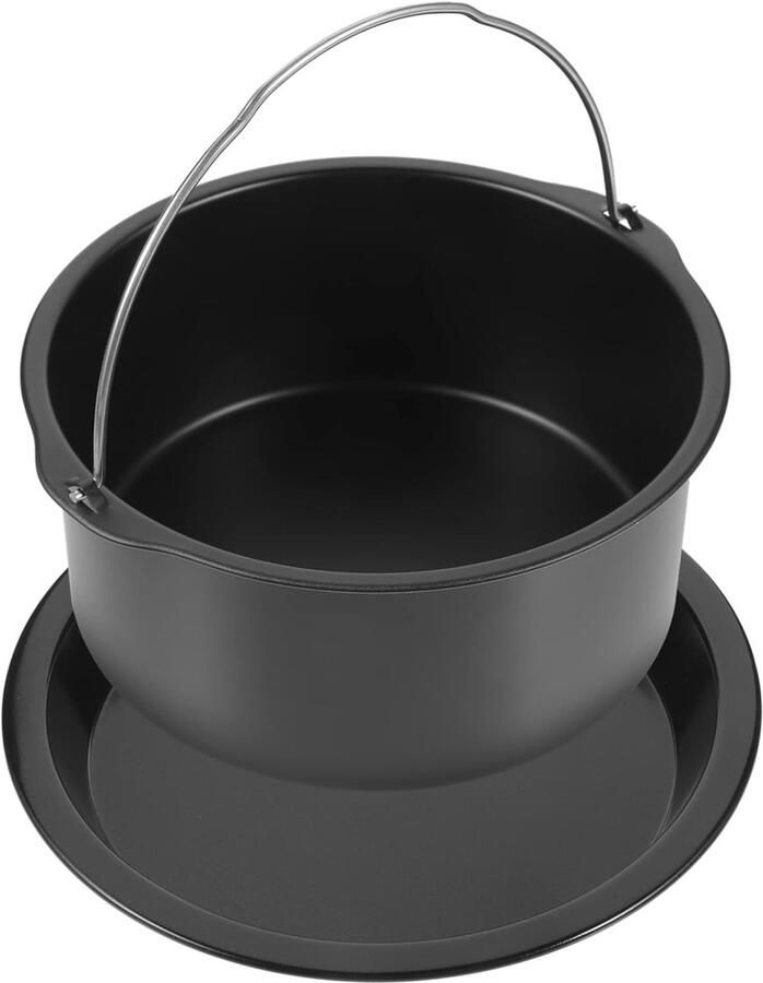 1 Set Airfryer Bakpan-Antiaanbak-Airfryer Cakevorm-Mand-Geschikt voor Meerdere Kookgelegenheden-Hittebestendig-Herbruikbaar-Geschikt voor Kip-Burger-Vis etc
