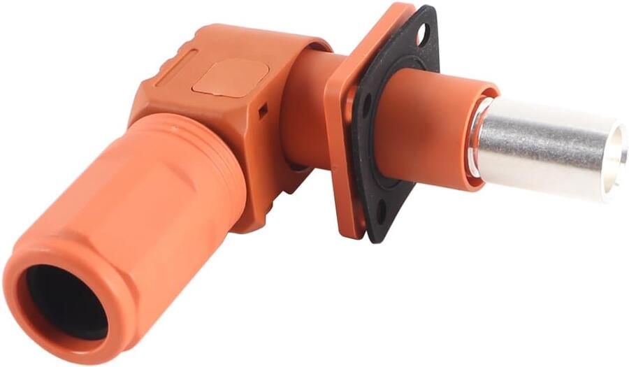 1 Set Batterij Energieopslag Connector 150A 35mm² Hoge Huidige Connectoren Snelstekkers Terminal Oranje Rechte Hoek Stekkers en Socket IP67 Waterdichte Power Adapter (150A)