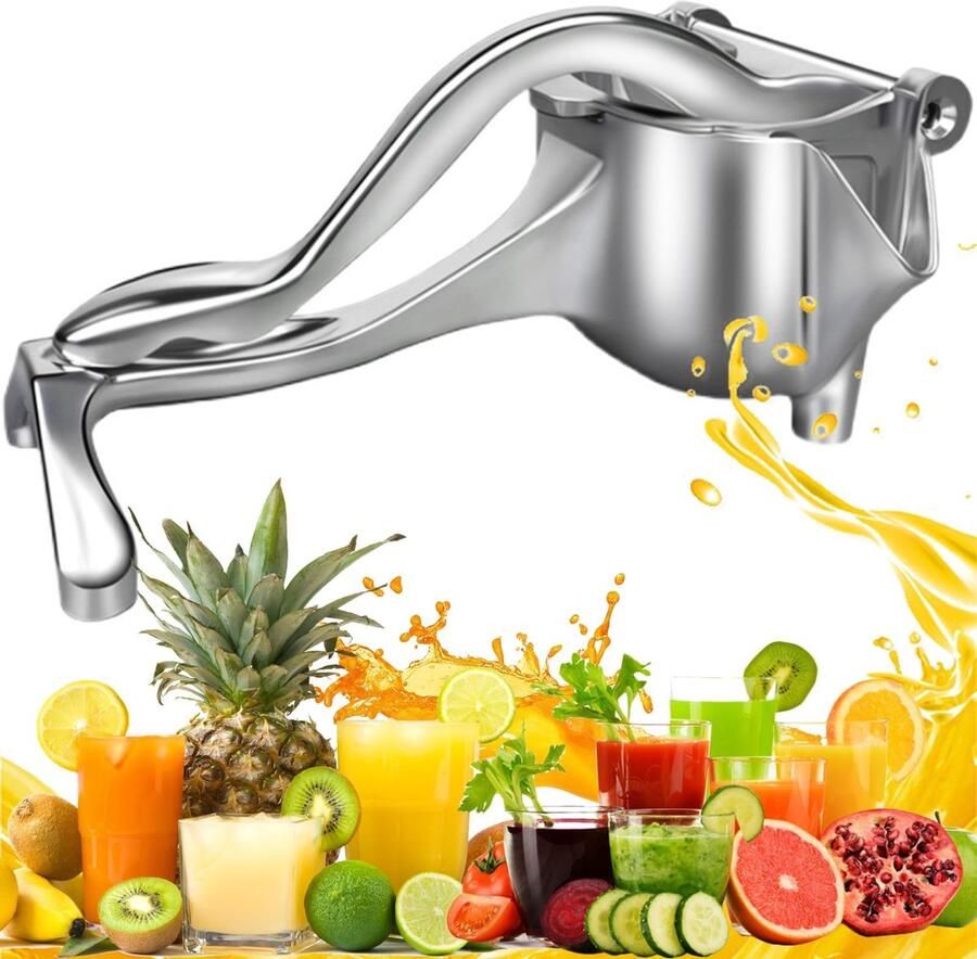 1 stuk Entsafter manuele sapcentrifuge Juicer 2026 nieuwe handmatige sapcentrifuge citroenpers van roestvrij staal draagbare manuele sapcentrifuge voor alle citrusvruchten veilig & comfortabe