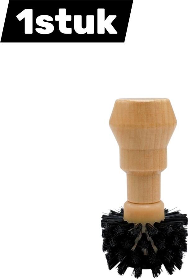 1 stuk Grote reinigingsborstel voor koffiepoeder Reinigingsborstel voor koffiepoeder Reinigingsborstel voor de zetkop van het koffiezetapparaat (zwart)