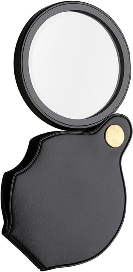 1 stuk mini loep klein zakloep opvouwbaar 10-voudige leesloep draagbare loepen met kleine loep van ABS+PU & glas voor boeken kranten landkaarten