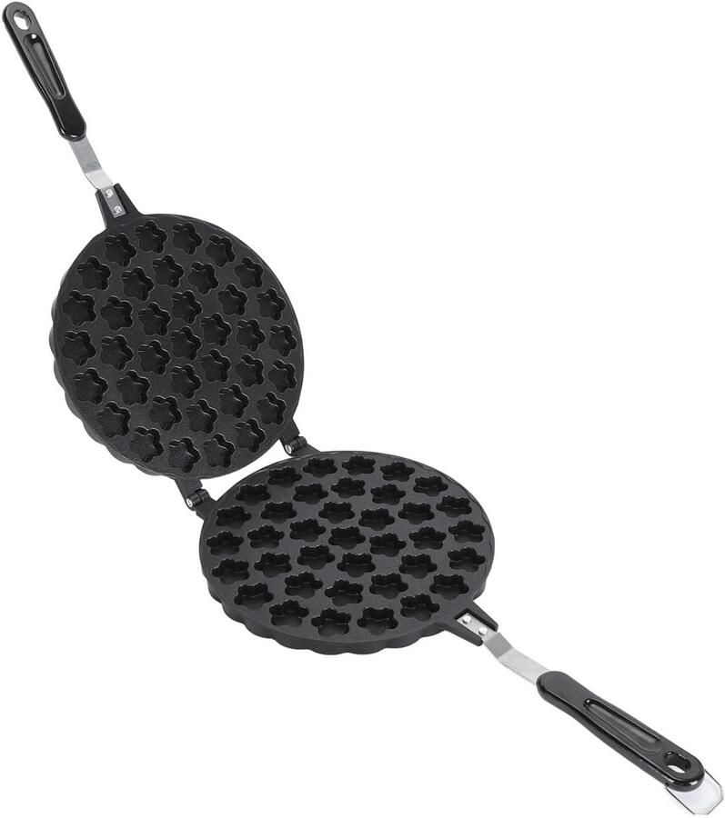1 stuk wafelijzer 38×18cm Speciale bloemvormige mal Wafelplaat Bakgereedschap Wafelijzer met antiaanbaklaag Gemakkelijk te gebruiken Dubbelzijdige machine Geschikt voor keuken bakken Zwart