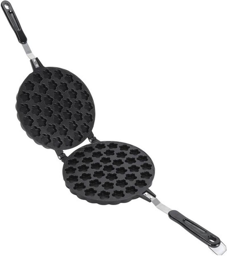 1 stuk wafelijzer 38×18cm Speciale bloemvormige mal Wafelplaat Bakgereedschap Wafelijzer met antiaanbaklaag Gemakkelijk te gebruiken Dubbelzijdige machine Geschikt voor keuken bakken Zwart