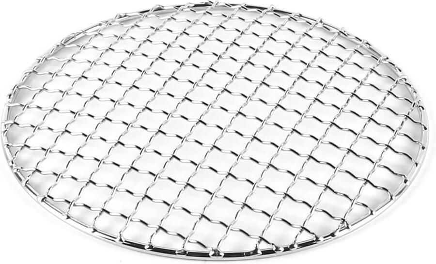 1 STUKS Ronde BBQ Grill Mesh Roestvrijstalen Barbecue Net Multifunctionele Barbecue Rekken Tray Cross Wire Ronde Stoomkoelrek Diameter 20cm - Foto 1
