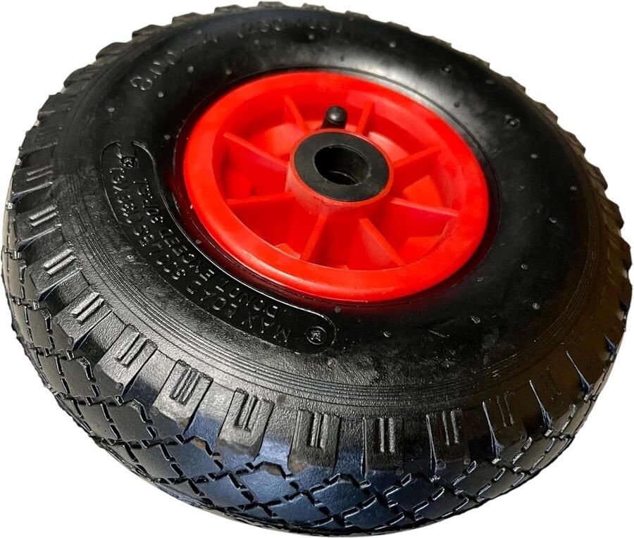 1 x pneumatisch steekwagenwiel 3.00-4 260 x 85 naaf Ø 20 x 75 mm banden met binnenband en wiel voor steekwagen transportwagen reservewiel reservewielen rollager