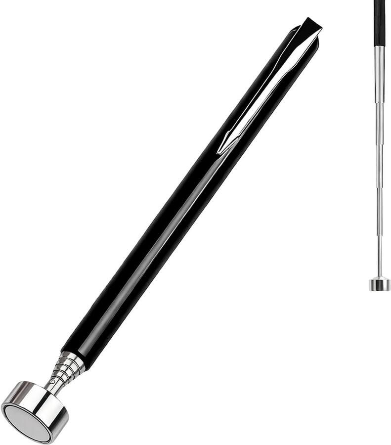 1 x telescopische magneet van roestvrij staal telescoopstang magnetisch gereedschap voor pick-ups voor sleutels munten schroeven pennen en metalen voorwerpen tot 62 cm