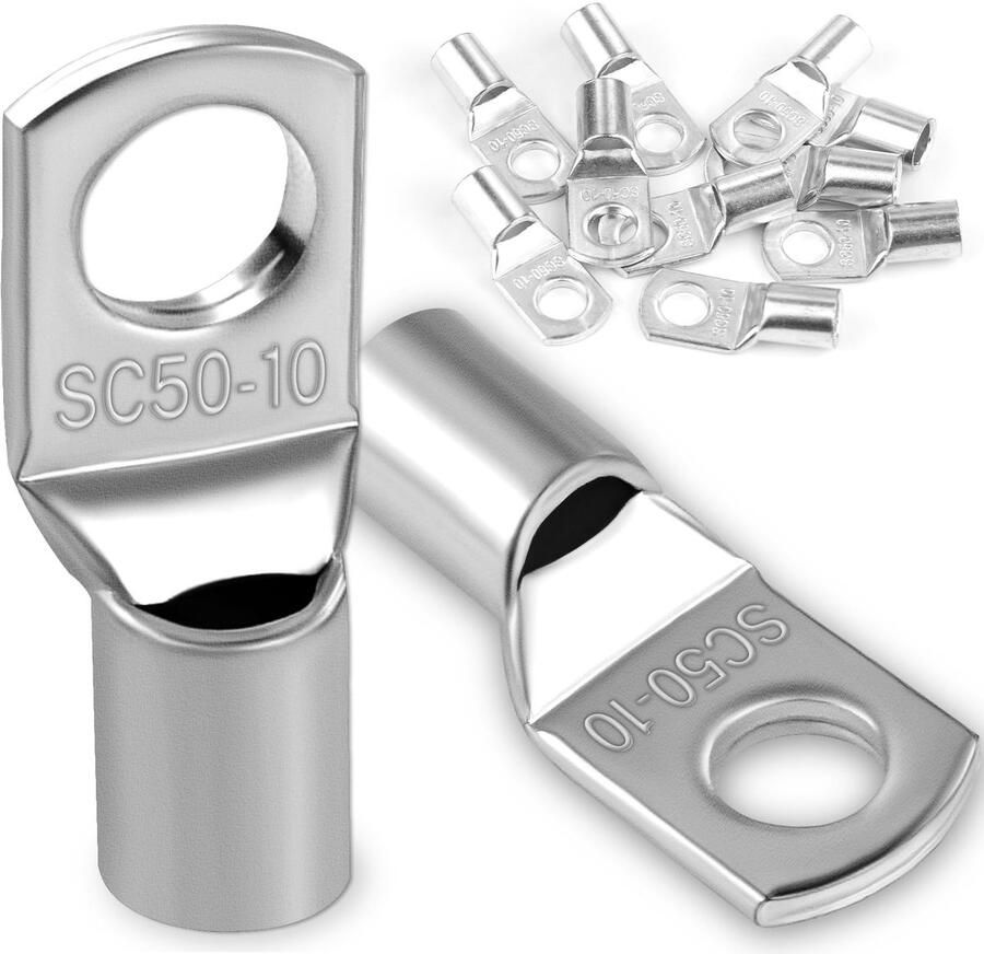 10 buisvormige terminals van 50 mm² M10 ringterminals ringkrimpterminals krimpterminals