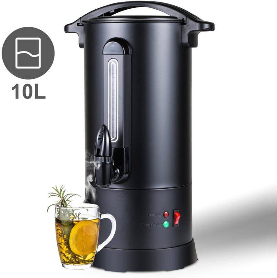 10 L Glühweinketel roestvrij Staal Warmwaterdispenser 1800W Heetwaterkoker Theekoker met traploze temperatuurregelaar 30-110 °C |Thee Koffie Glühwein Ketel Waterkoker Glühweinfornuis