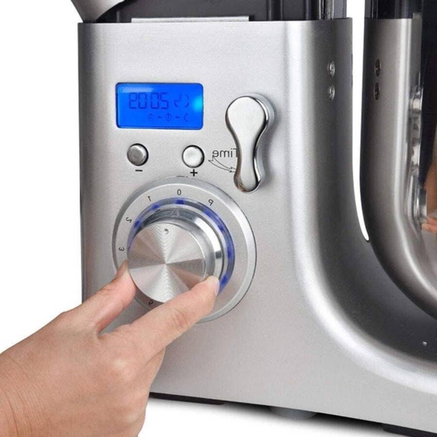 10 Litres 6 Speed Impulse Control LED Display K Scoop Dough Hook Hand Mixer + Baking Tray MK-6043