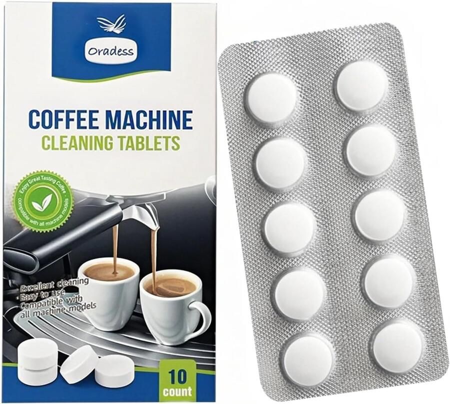 10 Ontkalktabletten voor Koffiemachines Dieptereiniging en Ontkalking voor Automatische en Espresso Apparaten