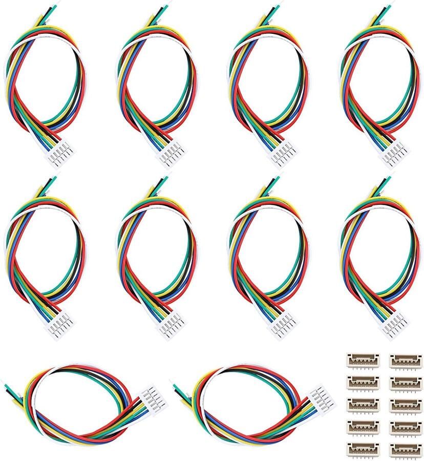10 Pairs JST GH 1.25mm 6 Pin Plug Socket met 150mm 28AWG Draden Kabels Mannelijke en Vrouwelijke Connector Adapter voor Robots Verlichting LED Strips