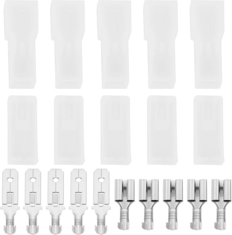 10 Sets 6.3mm Connectoren 180916 180905 voor Automobielindustrie Werktuigbouwkunde Scheepsbouw