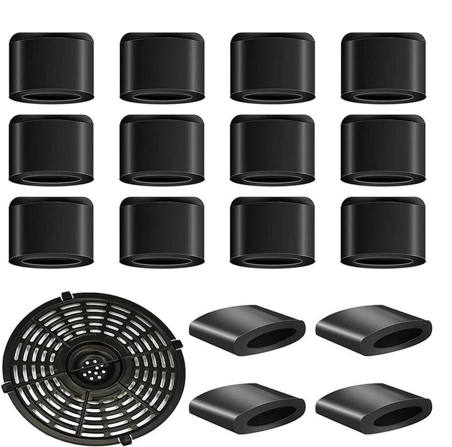 10 stks Air Fryer Rubber Bumpers Siliconen Air Fryer Vervangende Onderdelen Airfryer Tray Rubberen Voeten Air Fryer Accessoires Lade Rubberen Beschermers Voor Grill Pan Grill Plaat Keuken Accessoires