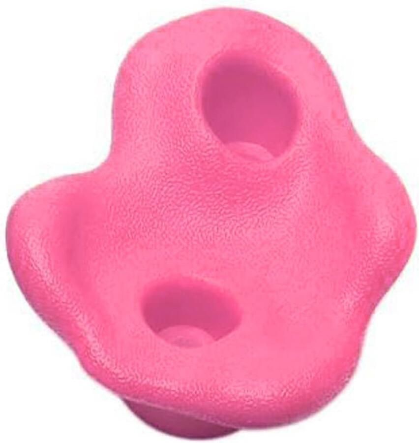 10 STKS Ergonomische PE-klimgrepen met Professionele Schroeven en Moersleutel voor Binnen-buitenmuur Kinderen en Volwassenen (Roze)