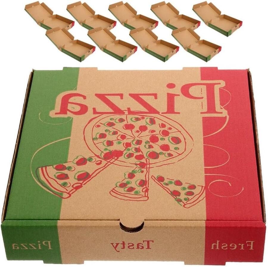 10 Stuks 18 cm Wegwerp Pizza Dozen voor Taarten en Koekjes Ideaal voor Pizzeria Café en Restaurant