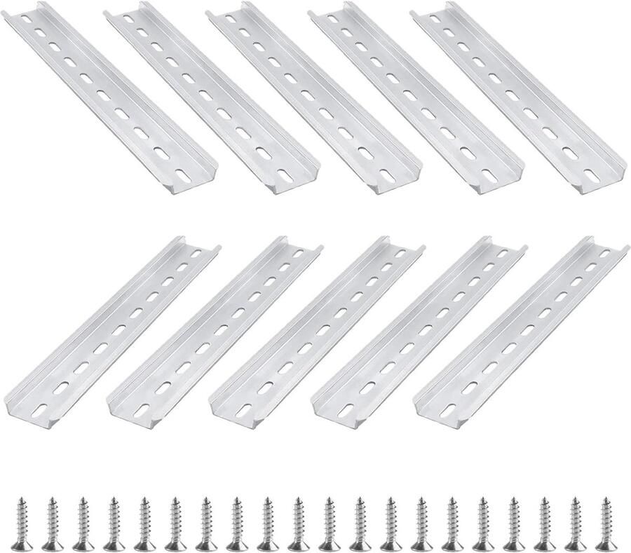 10 stuks 300mm aluminium DIN-rail 35mm 7 5mm