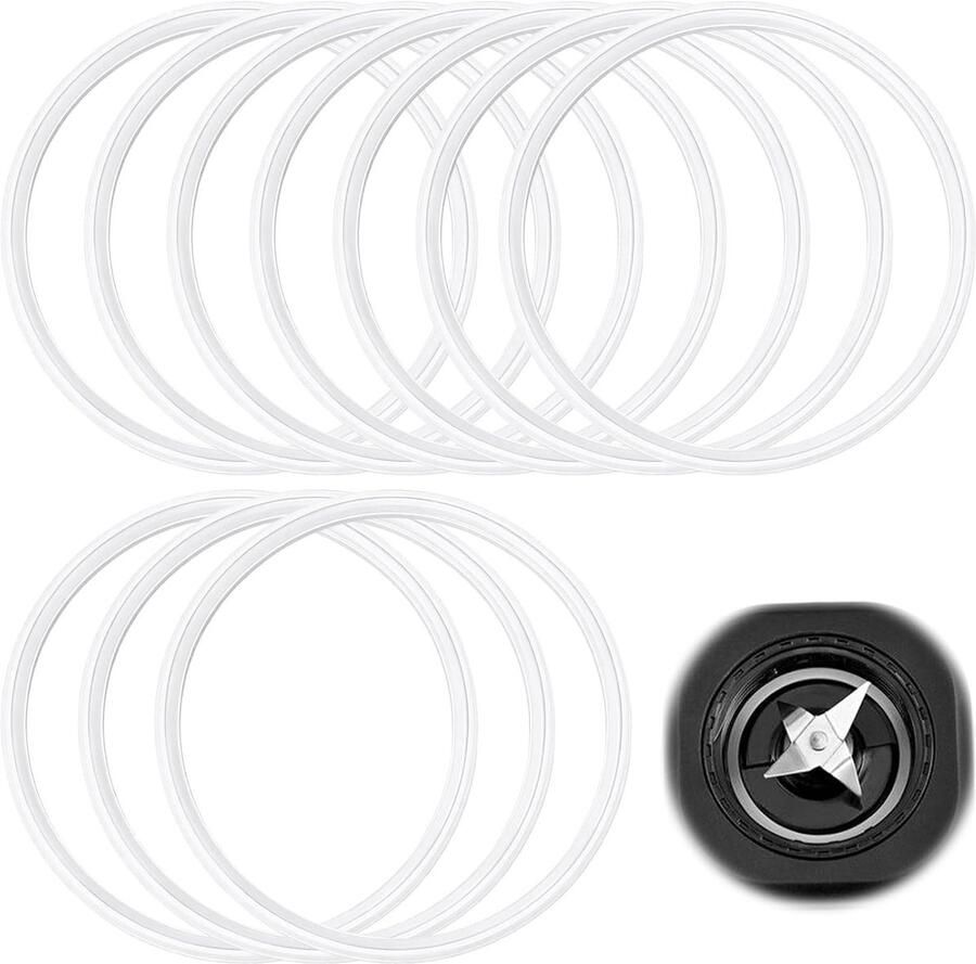 10 stuks 6 x 6 cm afdichtringen voor blender rubberen en siliconen afdichtingen vervangende dekselringen voor mixers en smoothie makers reserveonderdelen voor keukenaccessoires