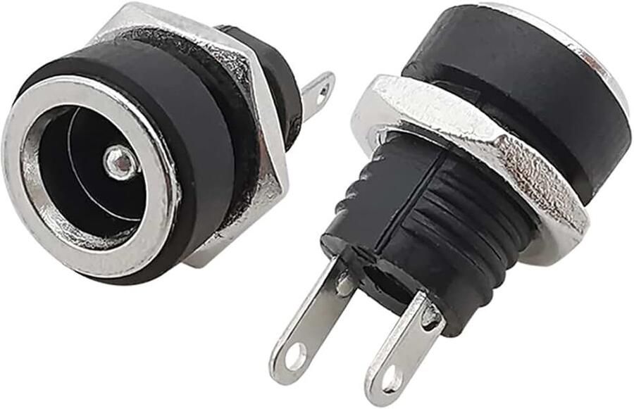 10 Stuks DC-Bussen 5 x 2 1 mm Connectoren Voeding Bus Panel Mount Connector Power Jack Socket Stekker 2-Polig-Klemmen Adapter