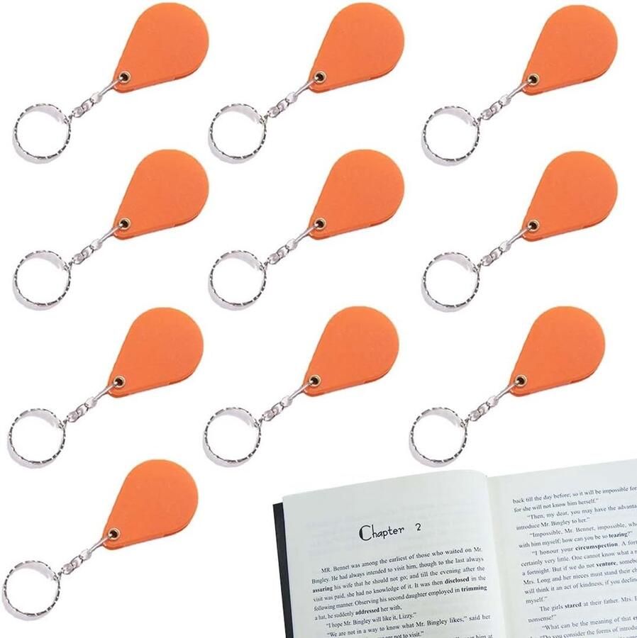 10 stuks draagbare opvouwbare vergrotingslenzen met 10-voudige diameter ideaal voor lezen hobby en outdoor-activiteiten