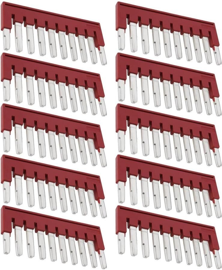 10 stuks FBS 10-5 steekcontactbrug 3030213 vierkante brug FBS dwarsbrug voor UT ST steekklem middendwarsbruggen rood