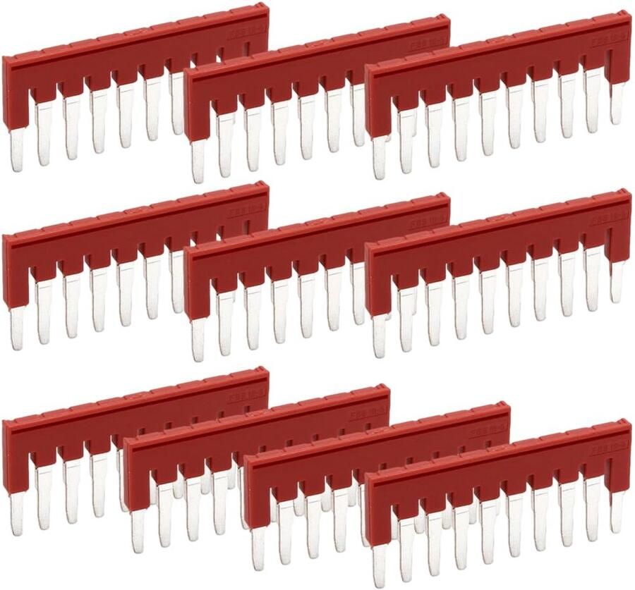 10 stuks FBS 2-5 voor Phoenix Contact railklemmen Phoenix Contact Phönix klemmen bruggen lange cijfer-verbindingslijst geschikt voor St Pt Ut-klemmen fosforbrons veilig in positie vastgezet