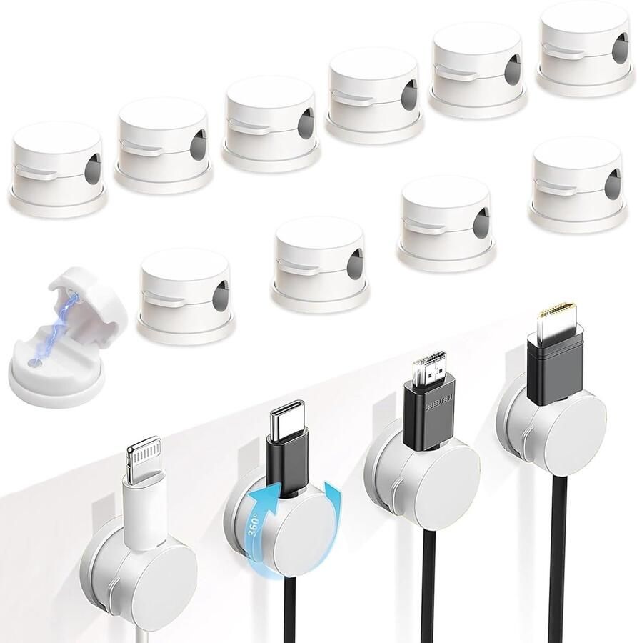 10 stuks kabelbeheer magnetische organizer clips kabel bureau organizer voor kabels oplader muis oortelefoon gebruiksvoorwerpen keuken kantoor stroomkabels