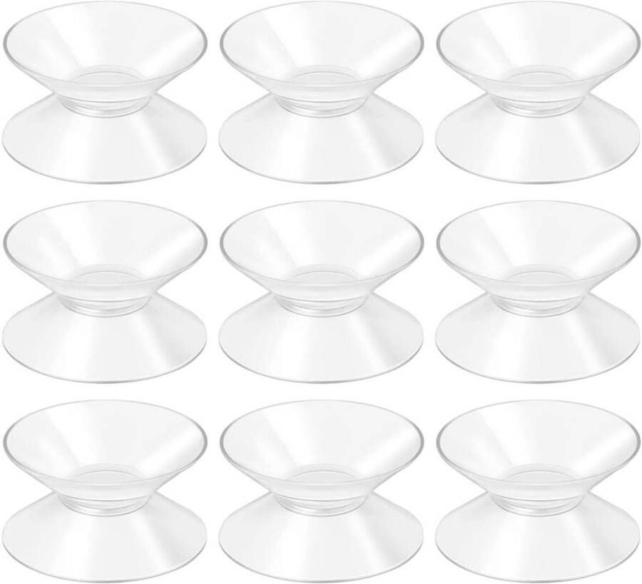 10 stuks zuignappen voor glas en kunststof aan beide zijden 30 mm