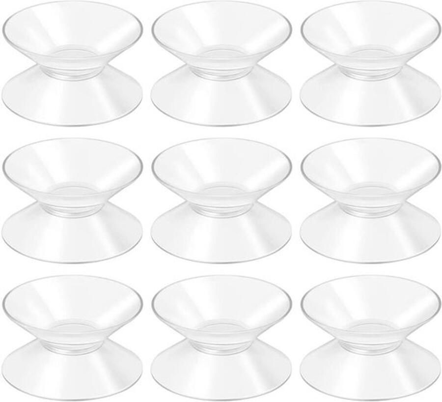 10 stuks zuignappen voor glas en kunststof aan beide zijden 30 mm
