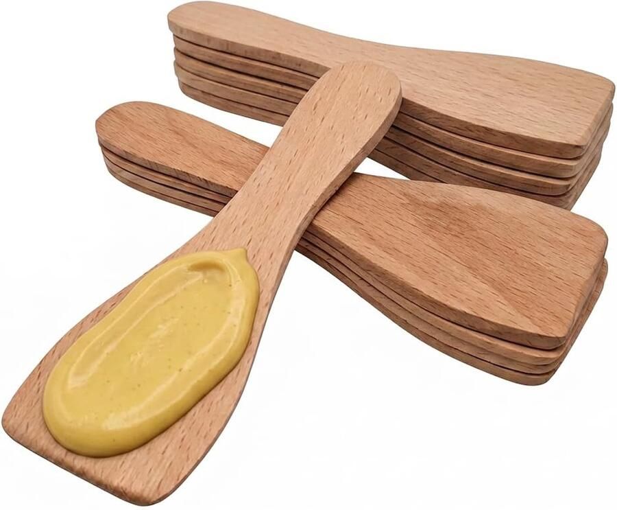 10 x Houten raclette spatels