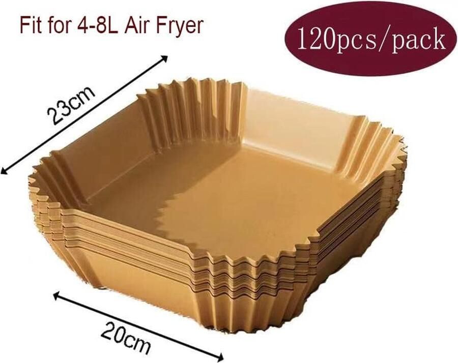 100 bakpapier voor heteluchtfriteuse 4 2-8 l heteluchtfriteuse bakpapier heteluchtfriteuse accessoires Princess bakpapier voor heteluchtfriteuse (B Style)