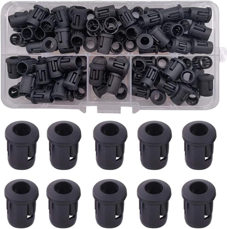 100 Stuks 5mm LED Plastic Cliphouder Lampfitting Diode Houder Clip Voor Hanglamp Wandlamp Sockets (Zwart)