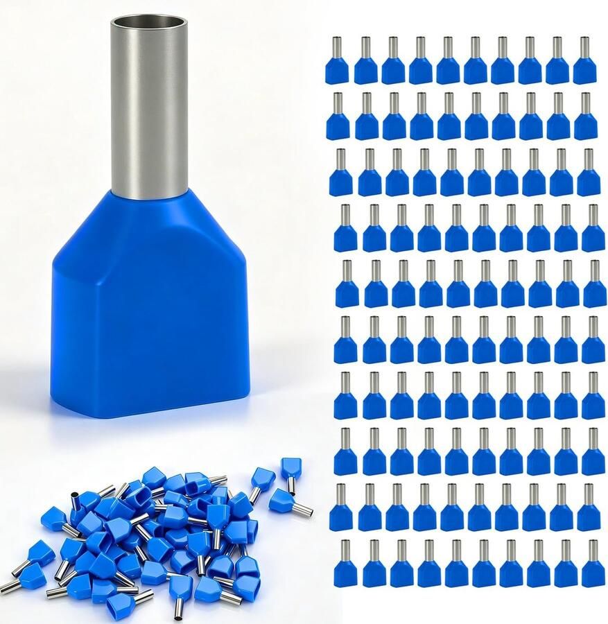 100 stuks adereindhulzen 2 5 mm² Twin adereindhulzen 2 5 mm² dubbele set