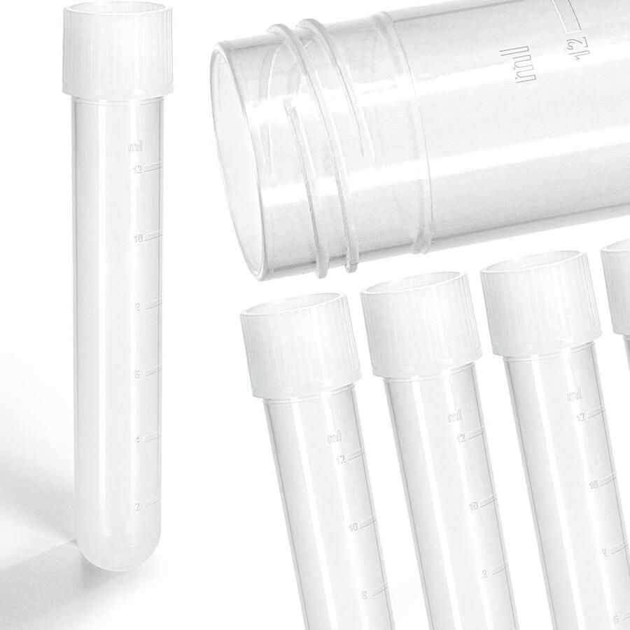 100 Stuks Centrifugebuizen met Schroefdop 14 ml Ø 16 mm – Laboratorium Proefbuisjes