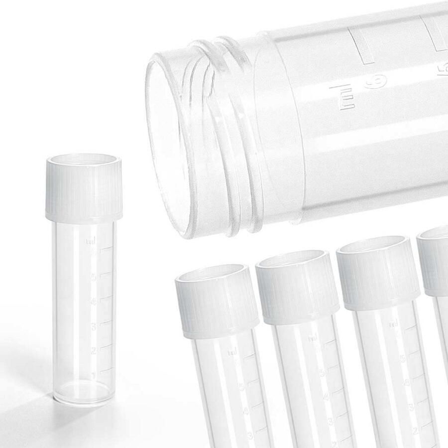 100 stuks Centrifugebuizen met Schroefdop 8 ml PP Transparant