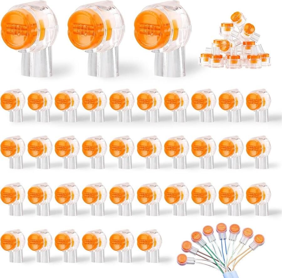 100 stuks enkele aderverbinders zwakstroomverbinders K1-kabelverbinders K1-aansluiting UY-connector klem K1-aansluiting UY-stekker kabelverbinders