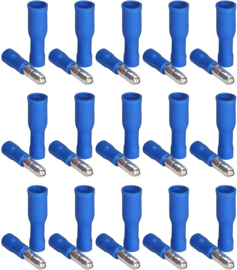 100 stuks kabelschoenen ronde stekker ronde steekhulzen geïsoleerde knelverbindingen (DPZL)