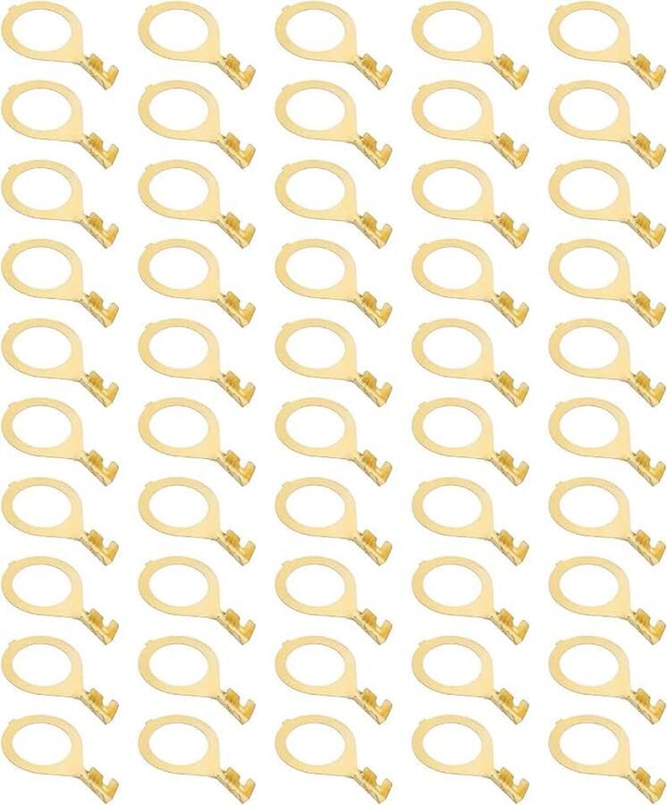 100 stuks koperen ringkabelklemmen M10 kabelverbinding open koperen ring niet geïsoleerde ringkabelschoenen kit voor aarding van de verlichting