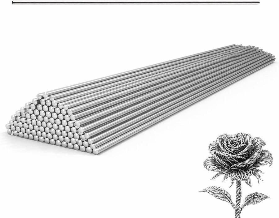 50 stuks veerdraad roestvrij staal 2 mm x 400 mm veerstaaldraad 2 mm ronde staaf voor doe-het-zelvers model vliegtuig (2 x 400 mm 50 stuks)