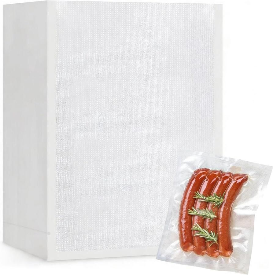 100 zakken 20 x 25 cm vacuümfolie voor alle vacuümmachines en levensmiddelen vacumeerapparaten vacuümzakken voor levensmiddelen geschikt voor alle vacuümmachines en sous-vide