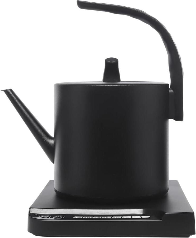 1000 W Elektrische Waterkoker Zwart Mini Elektrische Waterkoker Met Lange Sokkel Tuit Instelbare Temperatuur Hoge Efficiëntie